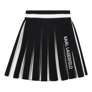 pleated mini skirt