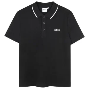 BOSS Kidswear tipped-collar polo shirt