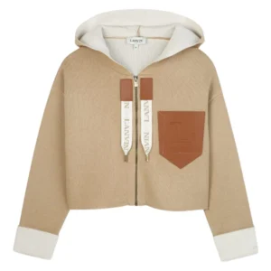 Lanvin Enfant cropped hooded cardigan