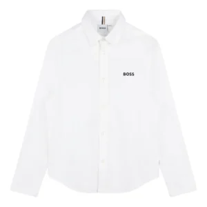 BOSS Kidswear logo-detail long-sleeved shirt